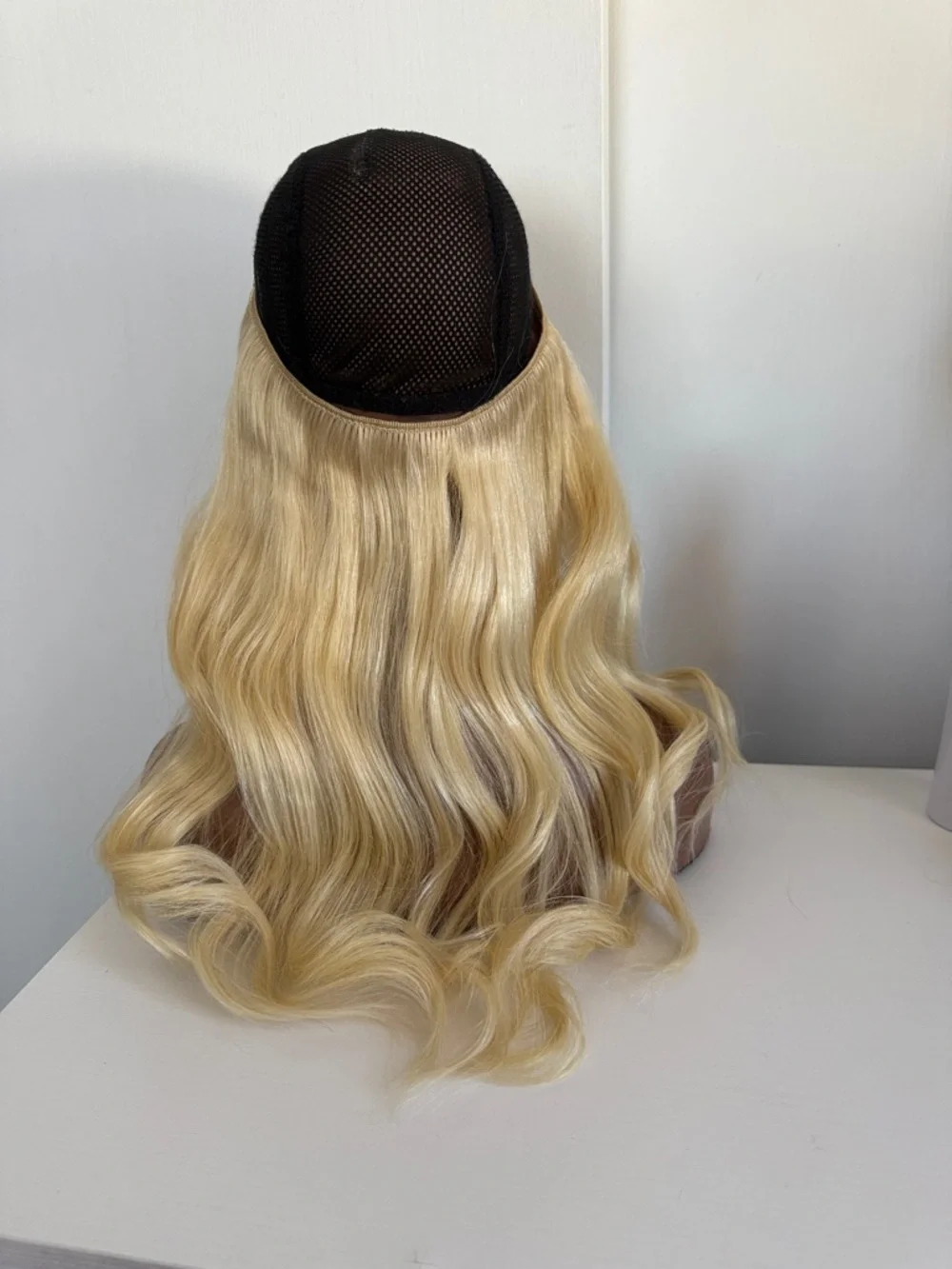 16” 100% Human Blonde Hair Extensions with Invisible Wire